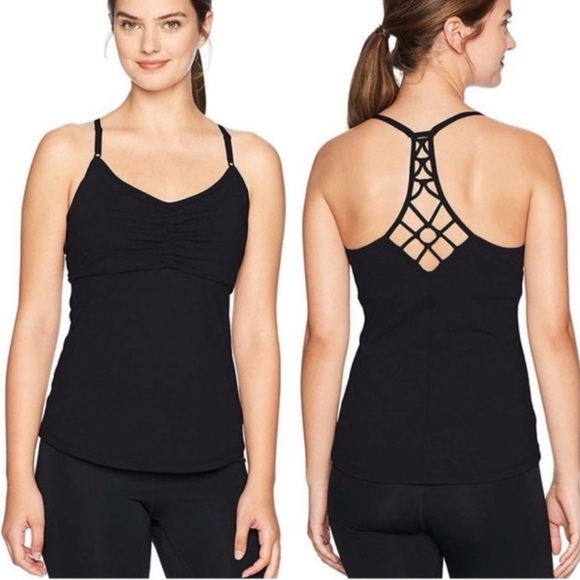 Prana Tops - PrAna Black Elixir Cami Athletic Tank Top Women's Large
